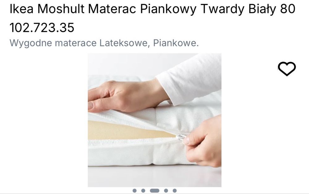 Łózko sosnowe z materacem