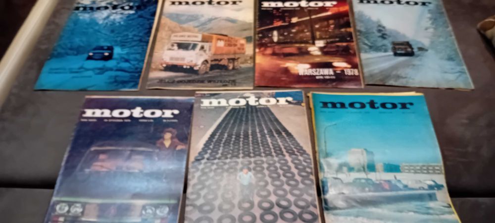 Gazety Motor 1978 rok 7 sztuk numery 1-7