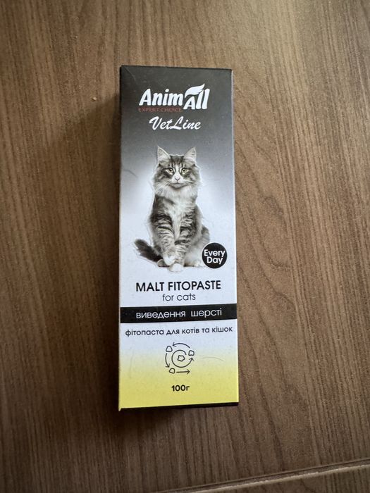Фітопаста для виведення шерсті для котів та кішок AnimAll, 100 г