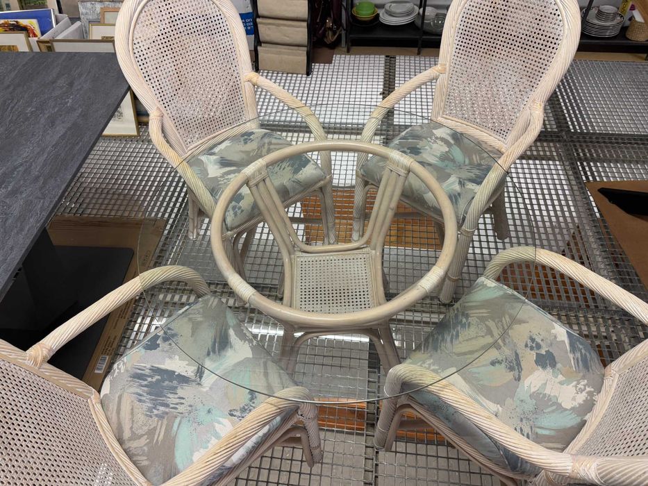 Meble na taras stół okrągły krzesła na ogród meble rattanowe