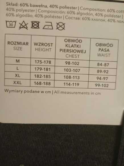 Bluza męska z kapturem tom&rose szara grafit L Xl XXL 2xl nowa