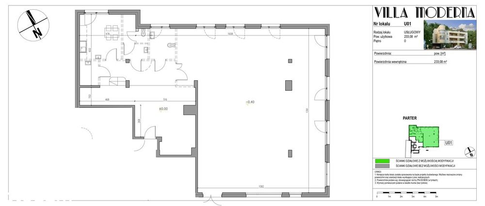 Lokal usługowy 233 m² | Parter | Centrum Milanówka