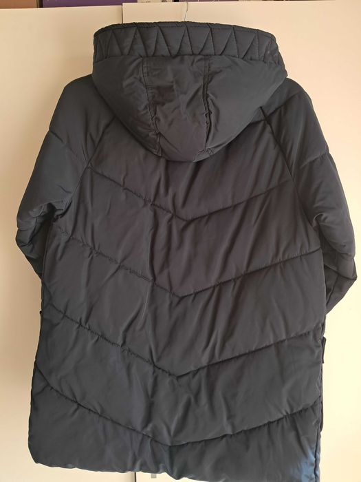 Blusão Acolchoado Azul-Marinho com Capuz – Como Novo!