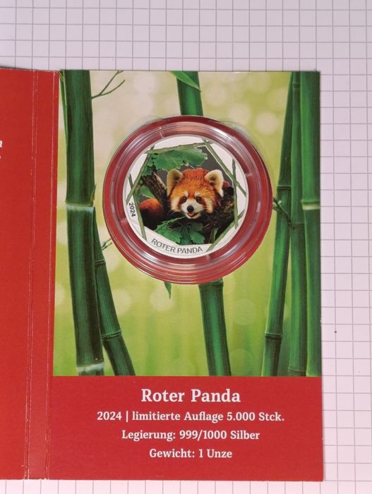 Монета 1 унция серебра 999