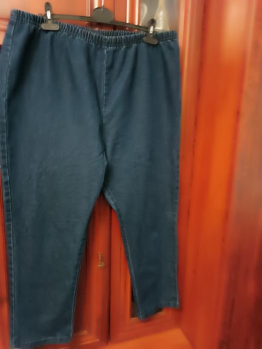 Джинси капрі бріджі шорти дуже великі темно сині р.62-64-66