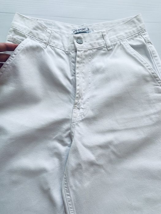Білі джинси its basic білі baggy skater скейтер 36 S широкі беггі