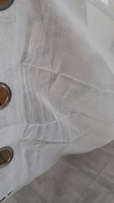 Firanki białe gładkie