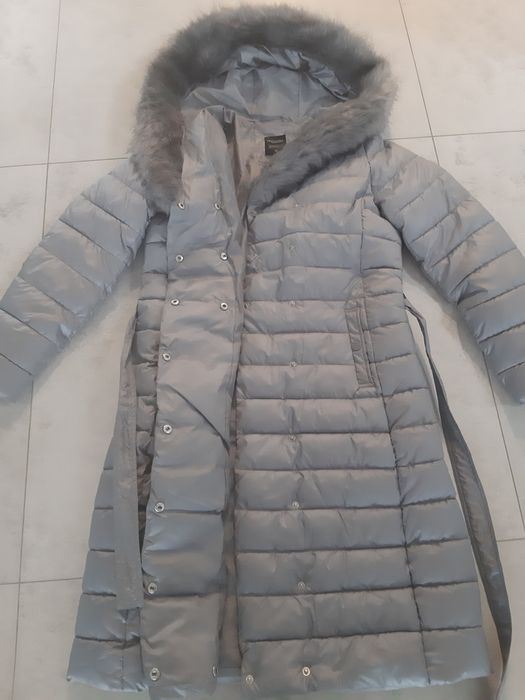 Plaszcz pikowany Moodo rozm M 38 szary