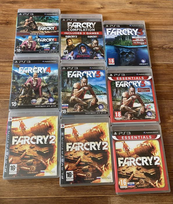 Sony PlayStation 3: Resident Evil, FarCry Resistance KillZone, The Evil Within, Turok, Terminator Crysis Mafia Max Payne Dante’s Inferno Nier