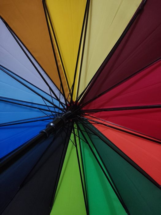 Parasol Monsoon 117cm duży kolorowy tęczowy