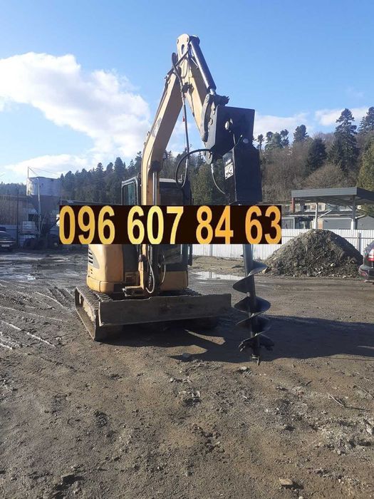 послуги оренда  екскаватора гусеничного міні гідро вібро молота ямобур