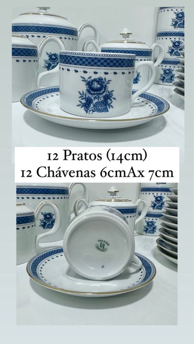 Serviço Chá Vista Alegre Coleção Cozinha Velha
