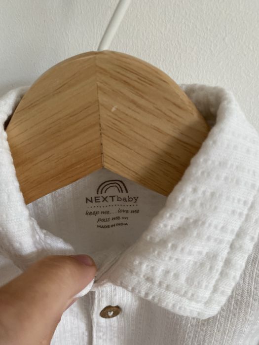 Koszula body next 62 białe jak newbie