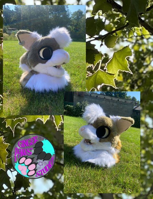 Furry fursuit furry head dino maska