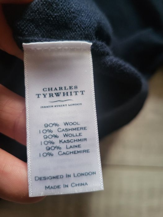 Charles Tyrwhitt.Мужской свитер,светр шерсть-кашемир S-М