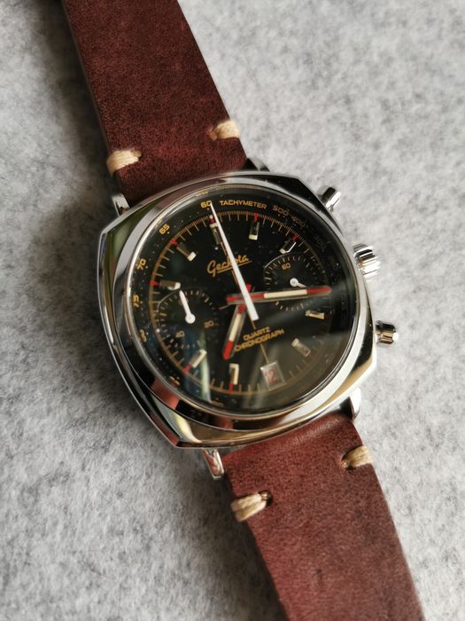 zegarek Geckota Chronotimer Racing Chronograph Black Dial 42 mm