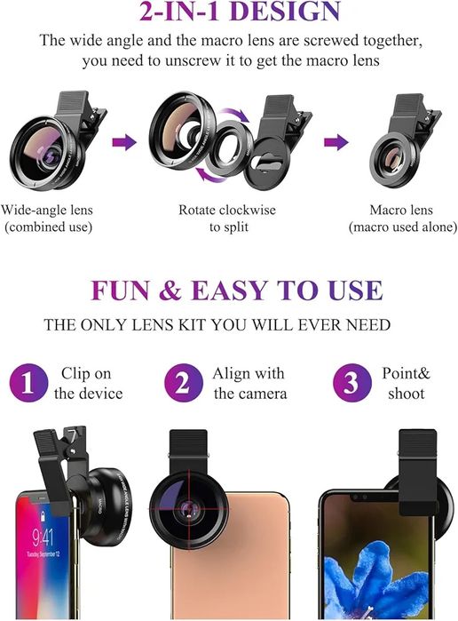 Obiektyw aparatu do telefonu komórkowego APEXEL