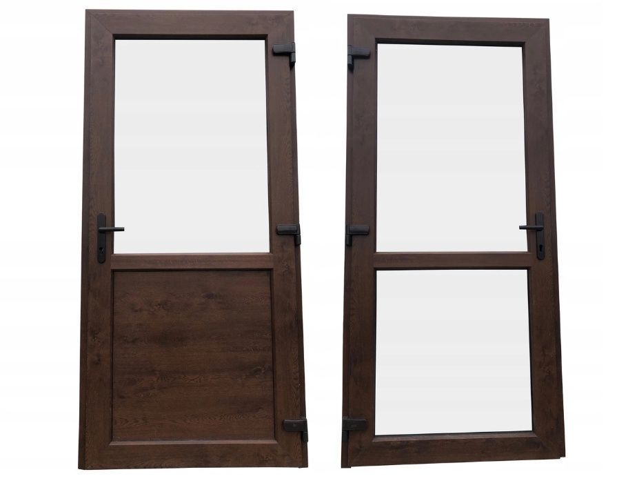 Drzwi PCV nowe 100x210cm orzech zewnętrzne OD RĘKI TRANSPORT