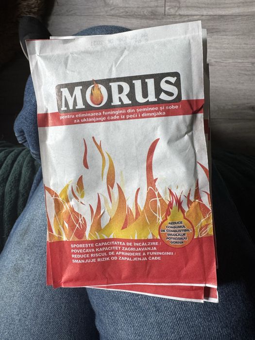 Morus proszek do usuwania sadzy kominków pieców 6 saszetek po 50 g