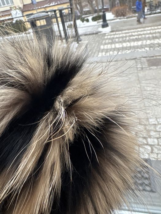 Czapka  lis naturalna