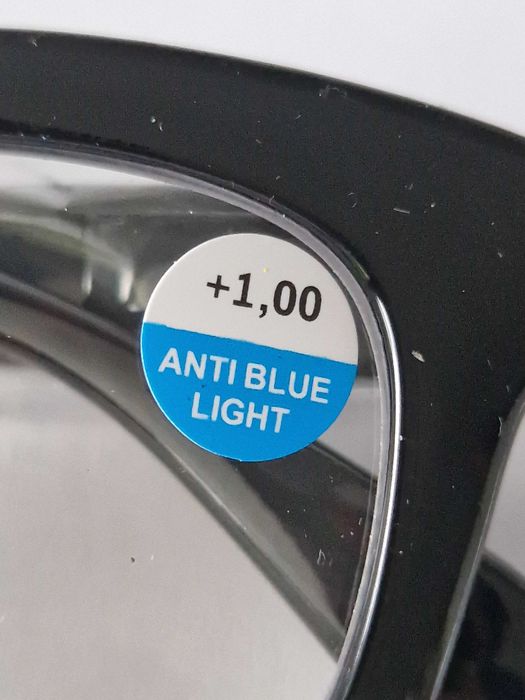 Okulary korekcyjne, szkła 1+, nowe, czarne
