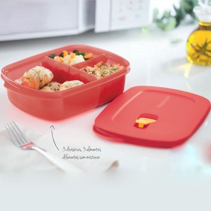 Crystalwave 1L com divisórias Tupperware Promoção