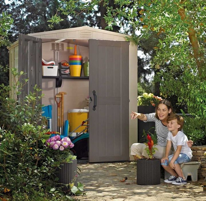 Садовий будинок міні будиночок дачний гараж пластиковий KETER битовка