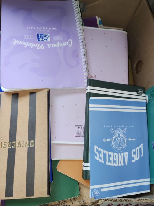 Zeszyty  notesy karton mix