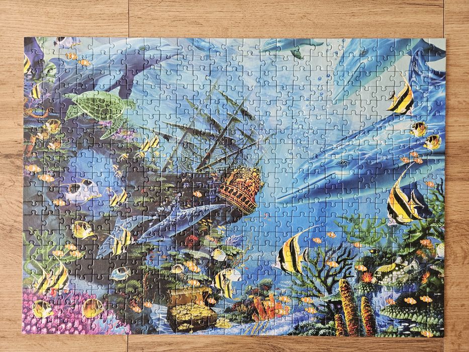 Puzzle Trefl 500 elementów statek ryby delfiny