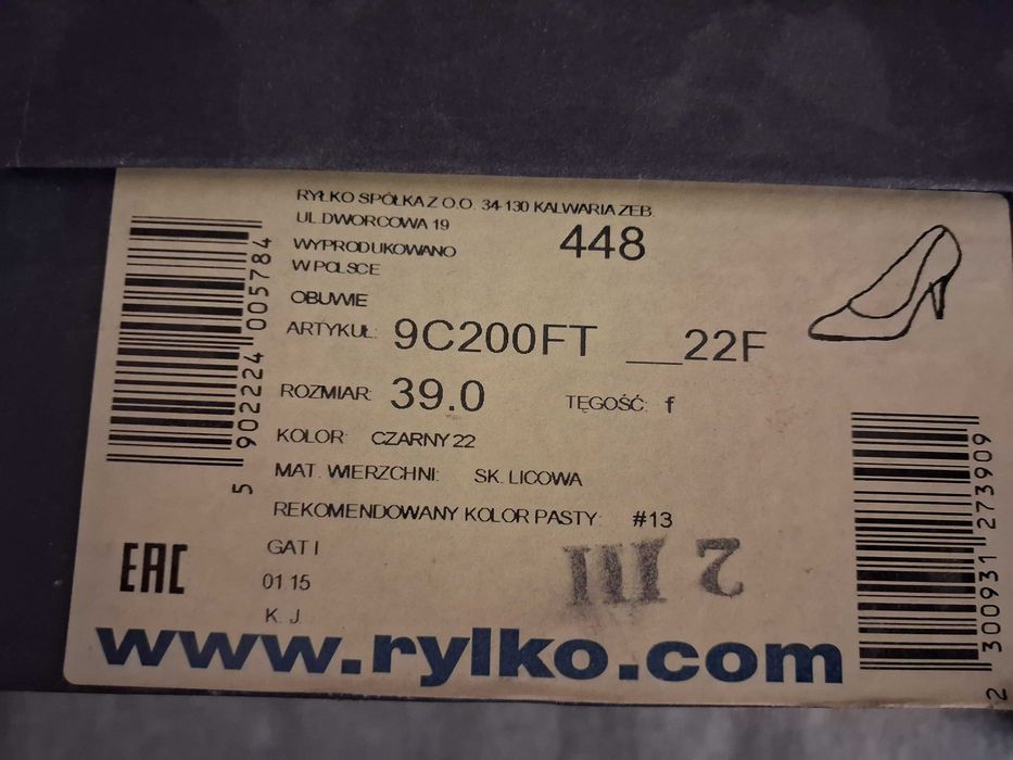 Pantofle damskie Ryłko rozm. 39