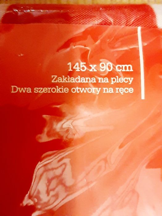 flaga biało-czerwona dla kibica zakładana na plecy 145x90 cm - nowa w folii