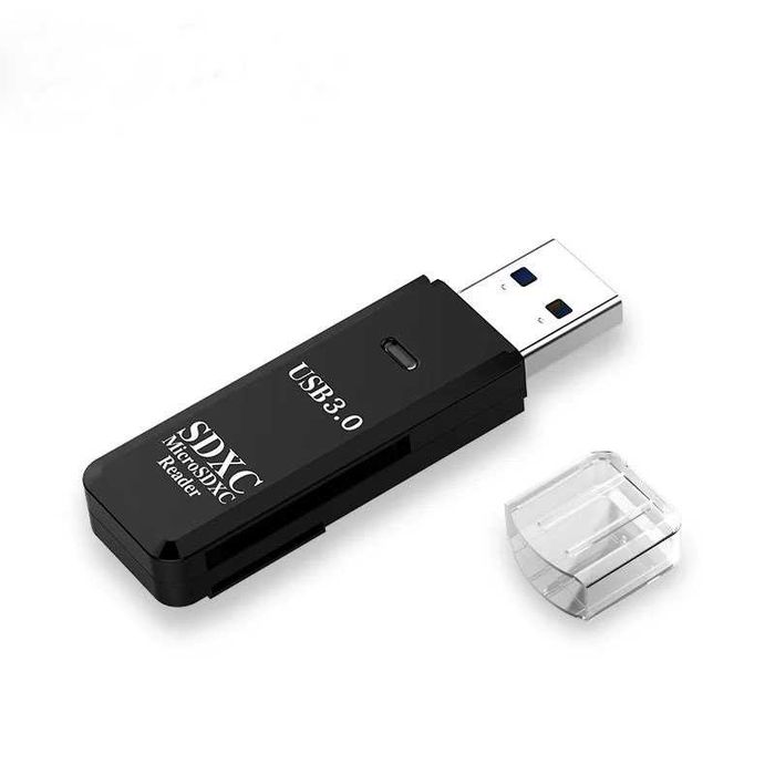Картрідер USB 3.0 для SD та microSD/TF — 2 слоти, швидке копіювання