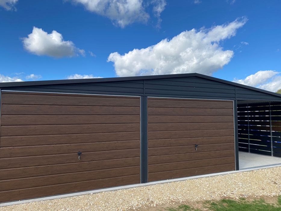 Producent. Garaż blaszany 9x6, wiata. KONSTRUKCJA OCYNKOWANA.