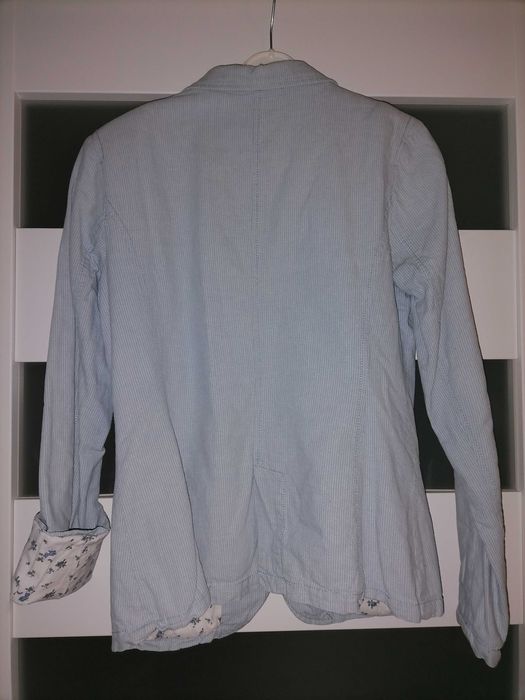 Marynarka żakiet House ala jeans w paseczki r S