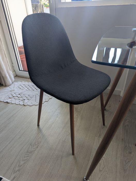 Mesa Vidro com 4 Cadeiras