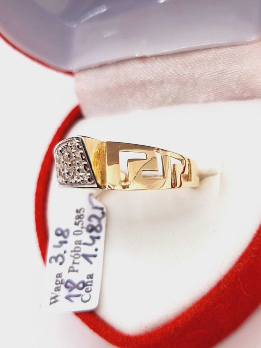 Grecki Złoty Pierścionek pr.585 (14K) NOWY!