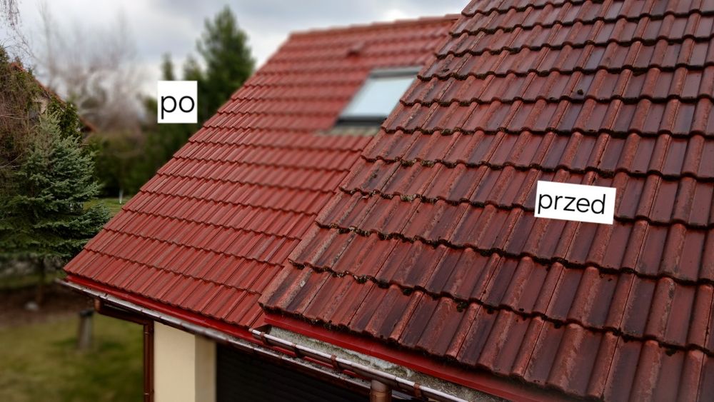 Mycie dachu, elewacji