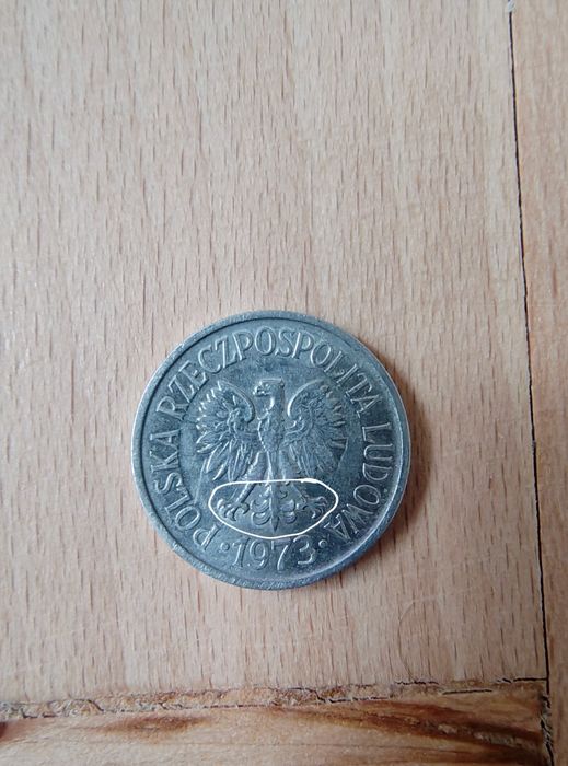 20 groszy z 1973 roku bez znaku mennicy