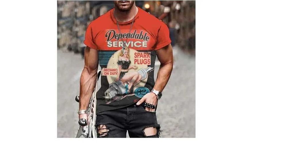 t-hirt męski nowy vintage nadruk   /xxl [46]nowa