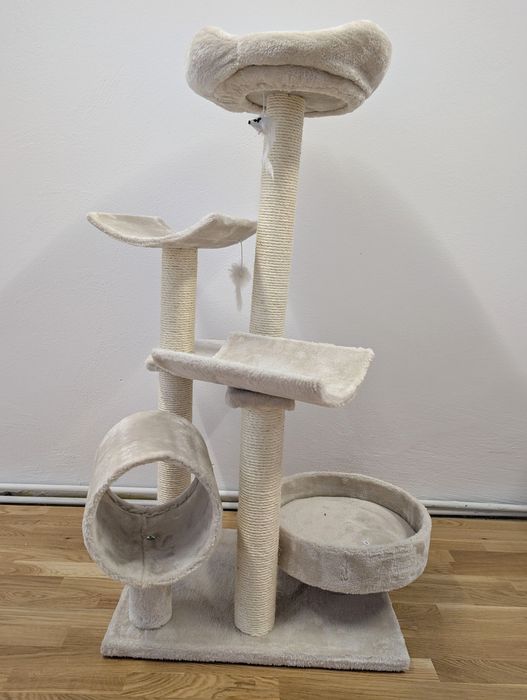 Penelope Drapak dla Kota Beżowy 55x40x116cm Średniej Wielkości