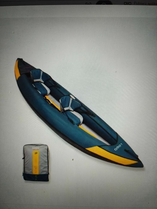 kajak nadmuchiwany firmy Decathlon dwuosobowy