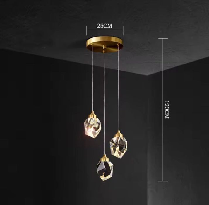 Lampa wisząca Gold kryształy NOWA