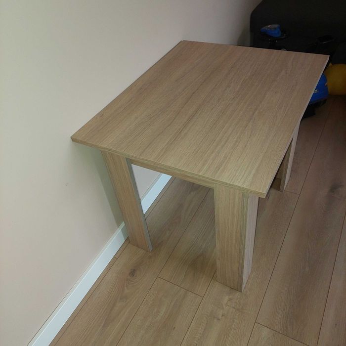 Stół 80x80+ stolik kawowy Dąb sonoma