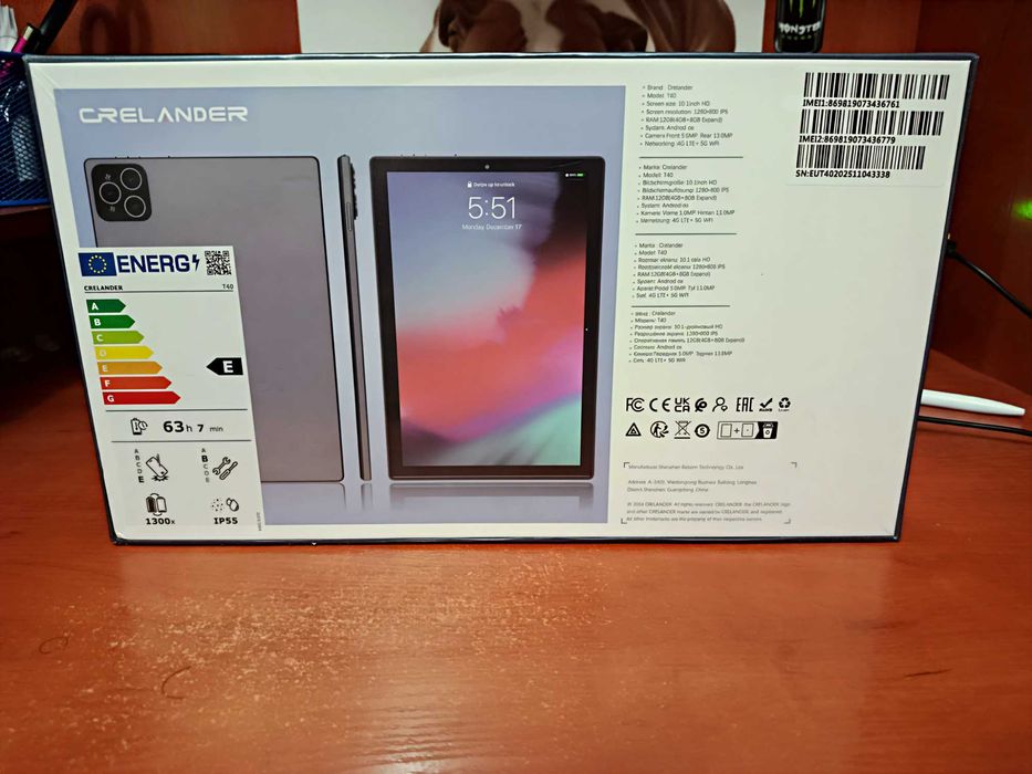 Tablet 10.1, Android 15 12 GB+512 GB+1 TB, Klawiatura + Mysz + Rysik