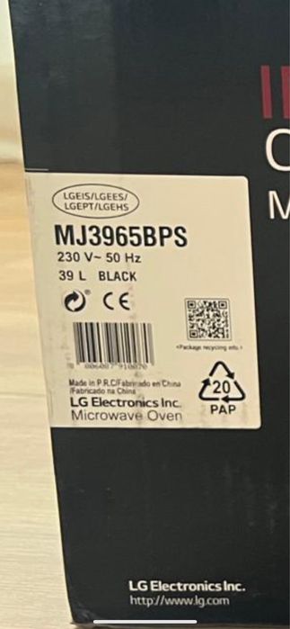 Microondas + Forno LG 39L Seminovo
