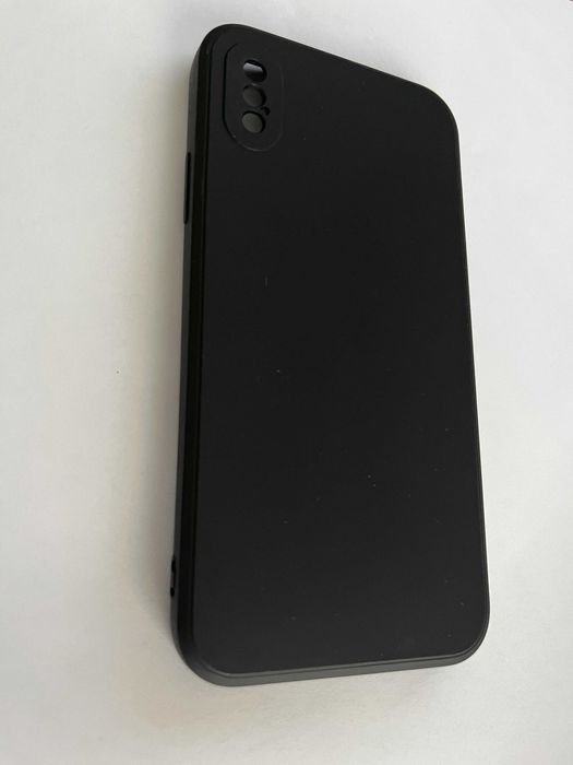 Etui do iPhone X/XS (Czarne, Matowe, Obudowa Slim, Silikon) + SZKŁO 9H