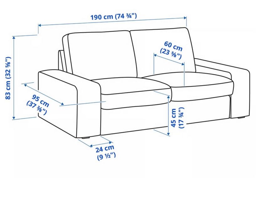 Sofá 2 lugares Ikea