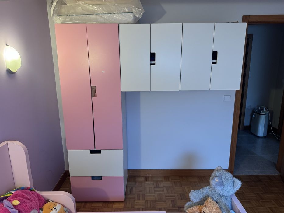Quarto completo para meninas com 2x camas, estrado e colchões