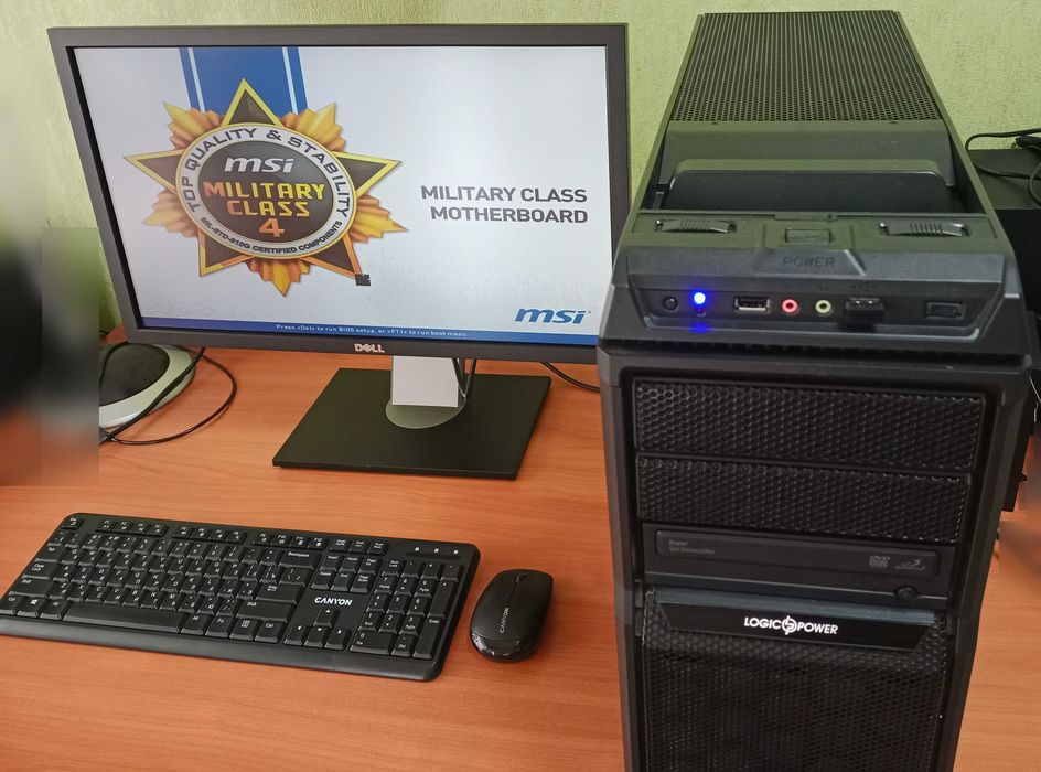ПК комплект: Монитор Dell 23" IPS (Чехия) + Системник минисервер/ 16GB / SSD+1TB RAID 1 + Беспроводной набор + Win11, Office, б.у.