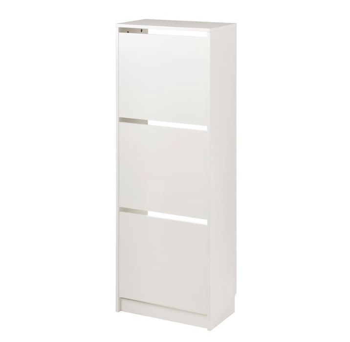 Szafka na buty. BISSA Ikea. 3 przegrody. Biała